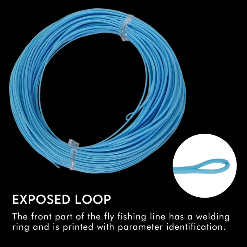 Riverruns Fly Fishing Floating Line with Welded Loop Weight Forward Fly Lines 85FT WF3 4 5 6 7 8F(Sky Blue - Image 4